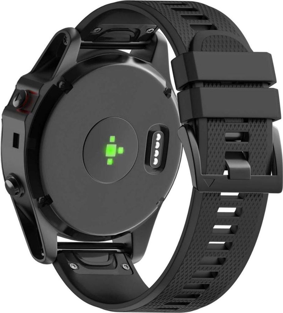 BStrap Silicone Acton Armband für Garmin Fenix 5x / 5x Plus / 6x / 6x Pro / 7x / 8 51mm, black