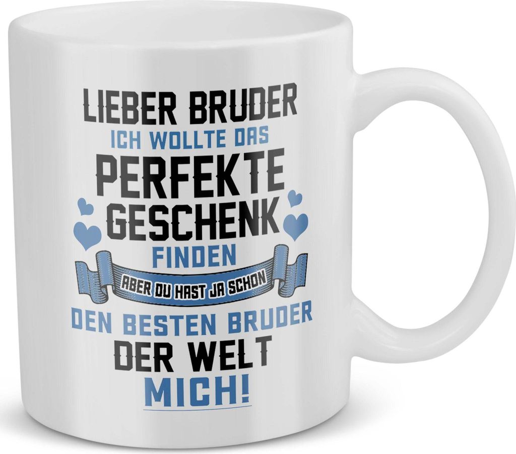 22Feels Bruder Geschenk von Bruder Jungs Tasse Geburtstag Männer Kinder Teenager Kaffeetasse Weihnachten Geschwister Haferl Big Bro Lil Bro Gesche...