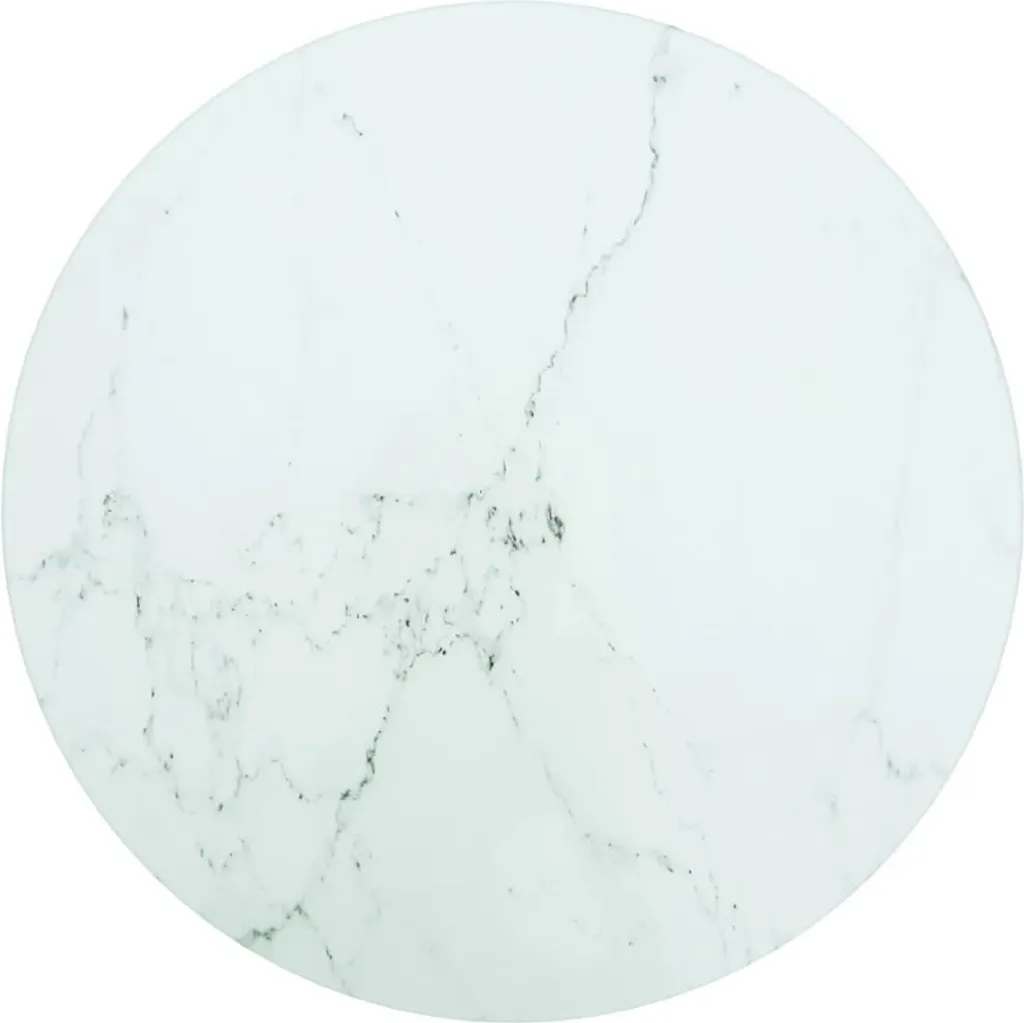 Plateau de table verre trempé blanc 30 cm : fini les taches de marbre