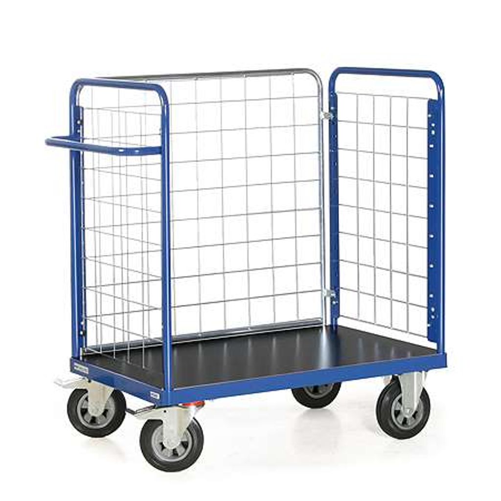 Bako Logistiksysteme Paketwagen F600 mit 3 Gitterwänden 1200mm hoch 1000x600mm