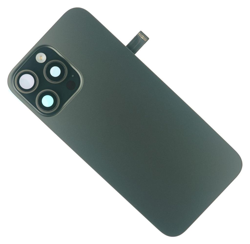 Gehäuse Rückseite für iPhone 16 Pro Max Backcover Rückseite hinten Kameraglas Abdeckung + Ladespule, Schwarz