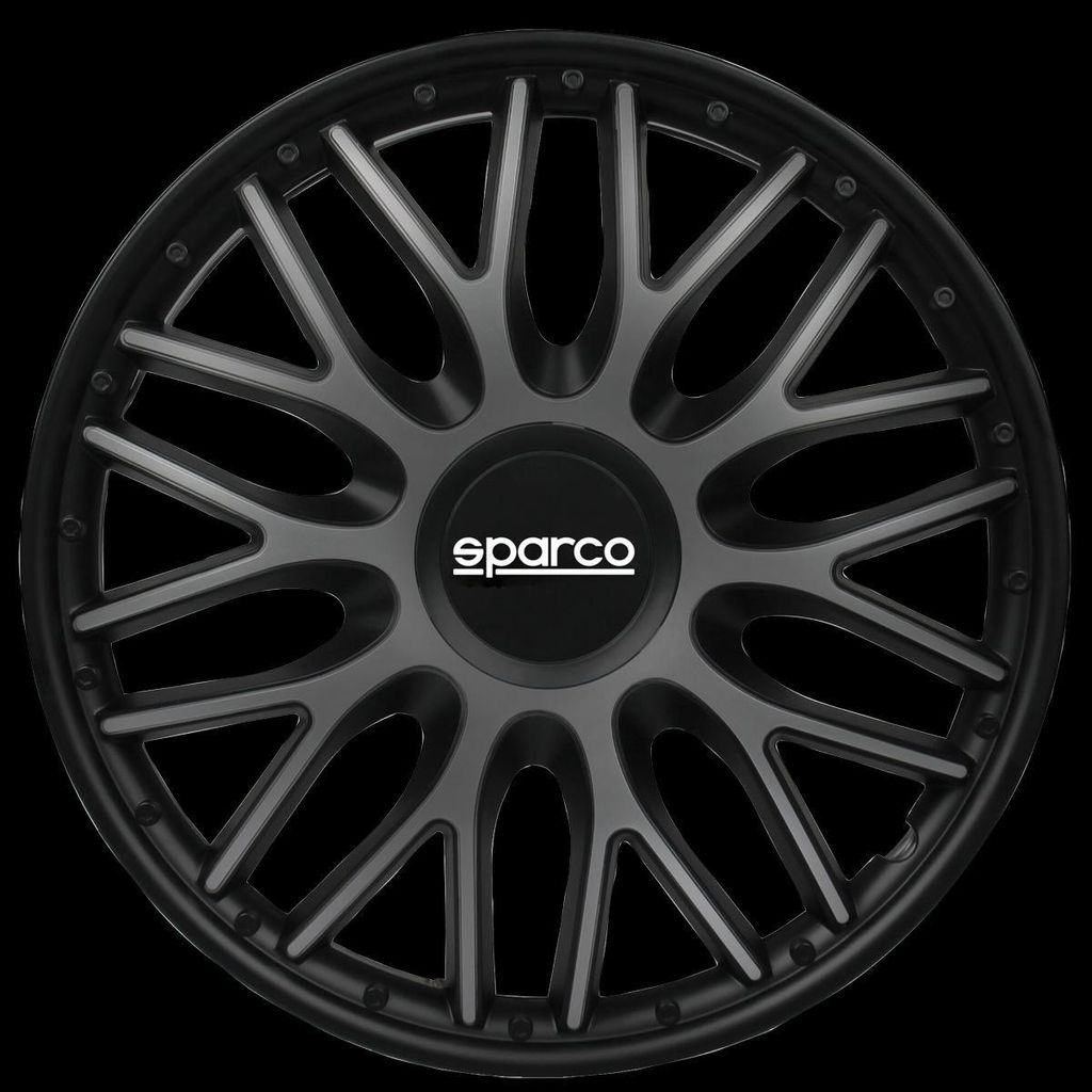 14" Zoll Radkappen Grau Schwarz Radzierblenden Radblenden SPC1496GRBK SPARCO