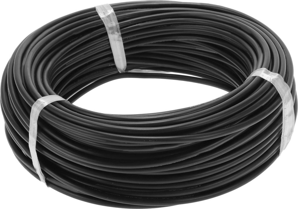 1 Stück Erdungsdraht Vollständig isoliert & Soft-Touch-Mantel Stromkabel 45m Schwarz TC 18AWG 2 Leiter