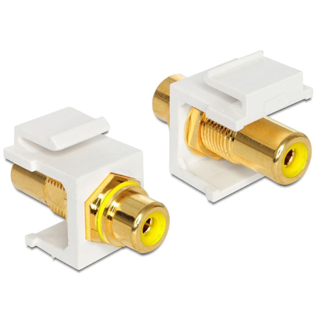 DeLock Keystone Cinch Buchse > Cinch Buchse vergoldet gelb