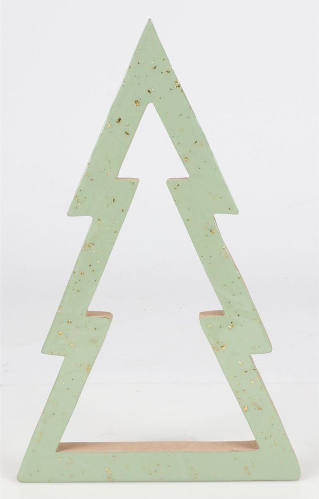 WH Tanne aus Holz ca. 30 x 18,5 cm | Weihnachtsbaum Figur Naturlook | Holzdeko für Tisch, Regal & Fensterbank | 8er Pack