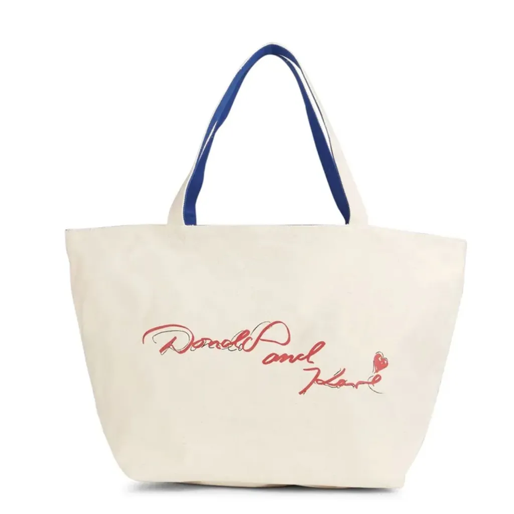 Borsa Karl Lagerfeld Blue 231W3130 - Shopper Tela Disney Donna