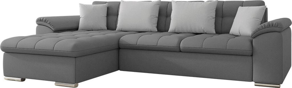 MIRJAN24 Ecksofa Diana, Eckcouch mit Bettkasten und Schlaffunktion, Polsterecke (Uttario Velvet 2971 + Uttario Velvet 2973, Seite: Links)