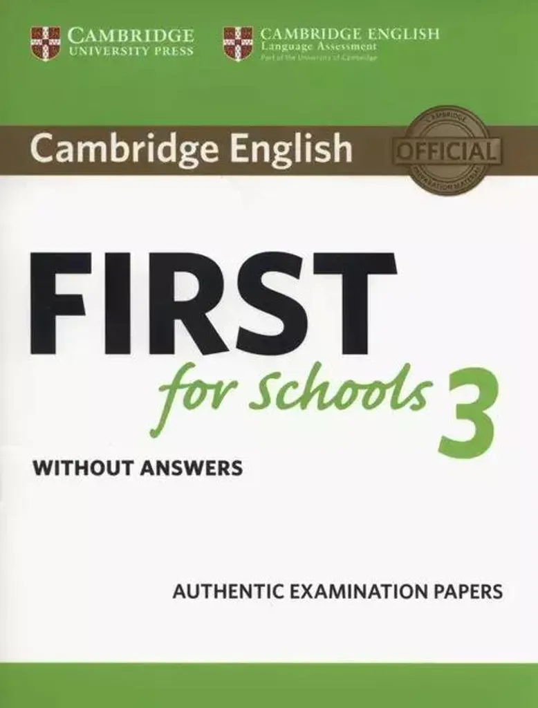 Livre de préparation Cambridge First for Schools sans corrigés