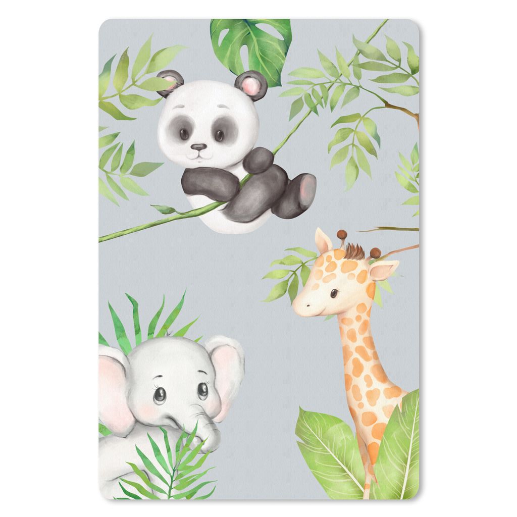 MuchoWow Mauspad Mousepad Tiere - Kinder - Dschungel 40x60 cm - Mousepads - Maus Mat - Pad - Mausunterlage - Schreibtisch Accesoire