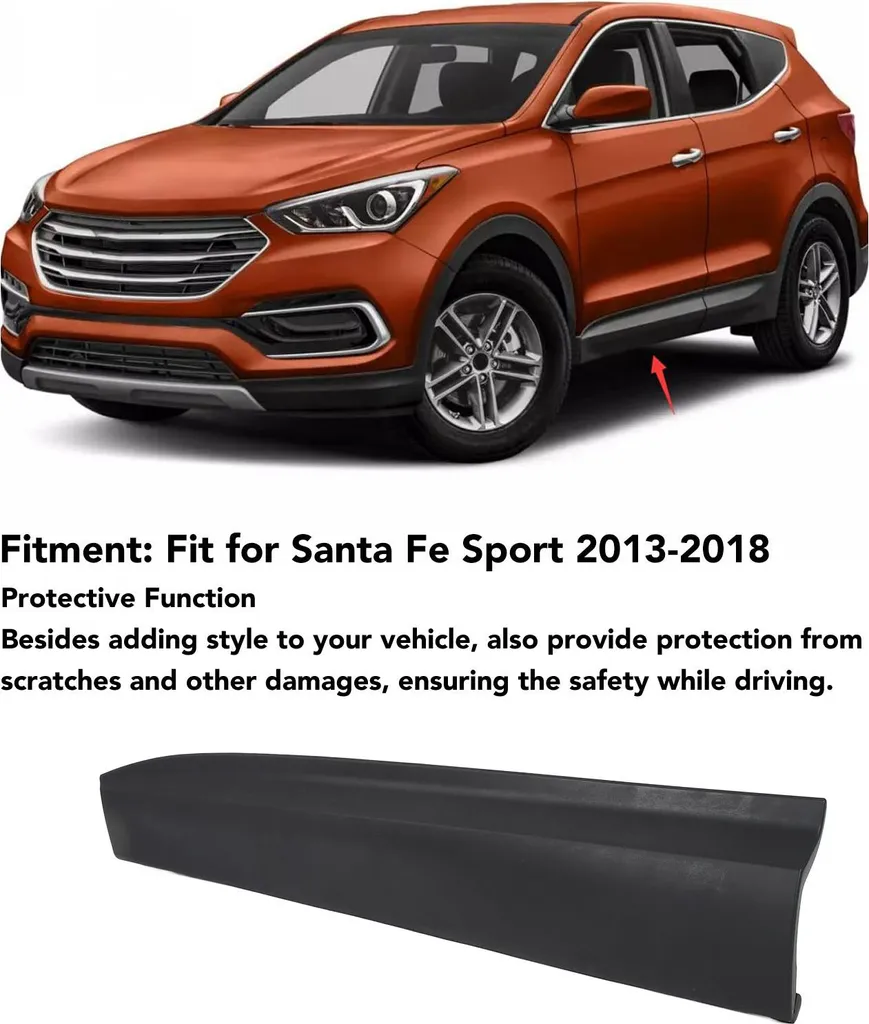 Moulure de rechange pour porte Santa Fe Sport 2013-2018, Côté Conducteur