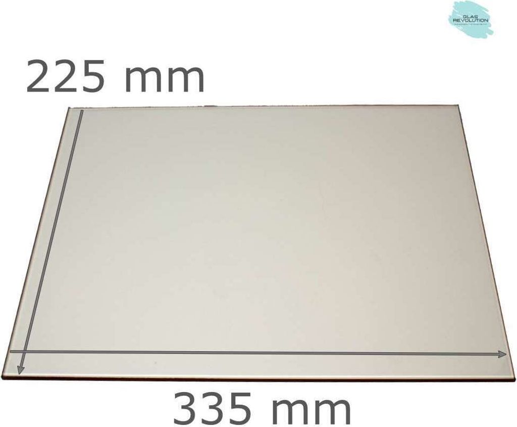 Feuerfestes Kaminglas nach Maß | Ofenglas für alle Größen - (680,00 EUR / qm) - 335 mm x 225 mm