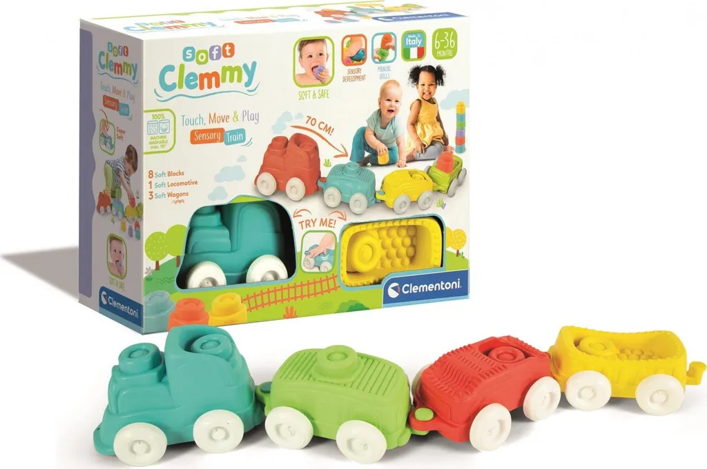 Jouet de construction train Soft Clemmy Junior 12 pièces pour bébé - 2