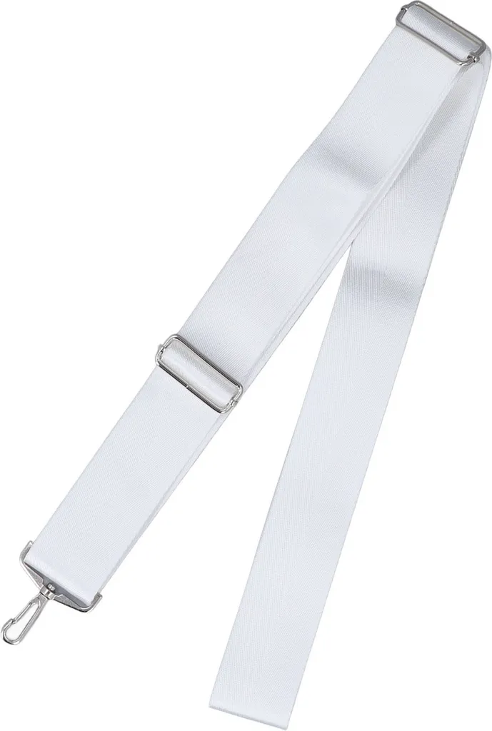 Cinghia per rete da tennis, cinghia centrale regolabile in altezza con chiusura in acciaio inox, per fissare e regolare l'altezza della rete da tennis, bianco