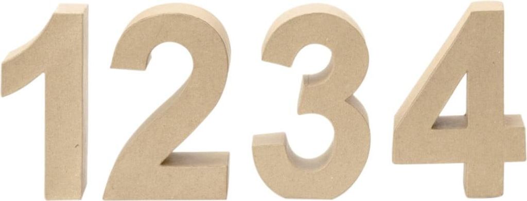 Glorex Papp-Zahl 1 17,5 x 5,5 cm Produktbild 