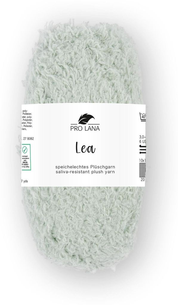 Pro Lana LEA Babyplüsch Garn 25 g Ultraweiches Garn für Baby & Kuschelprojekte 90m Farbe 073 - reseda