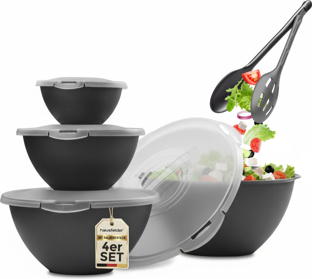 Hausfelder Schüssel Set + Salatbesteck (Set, 10-tlg) Produktbild 