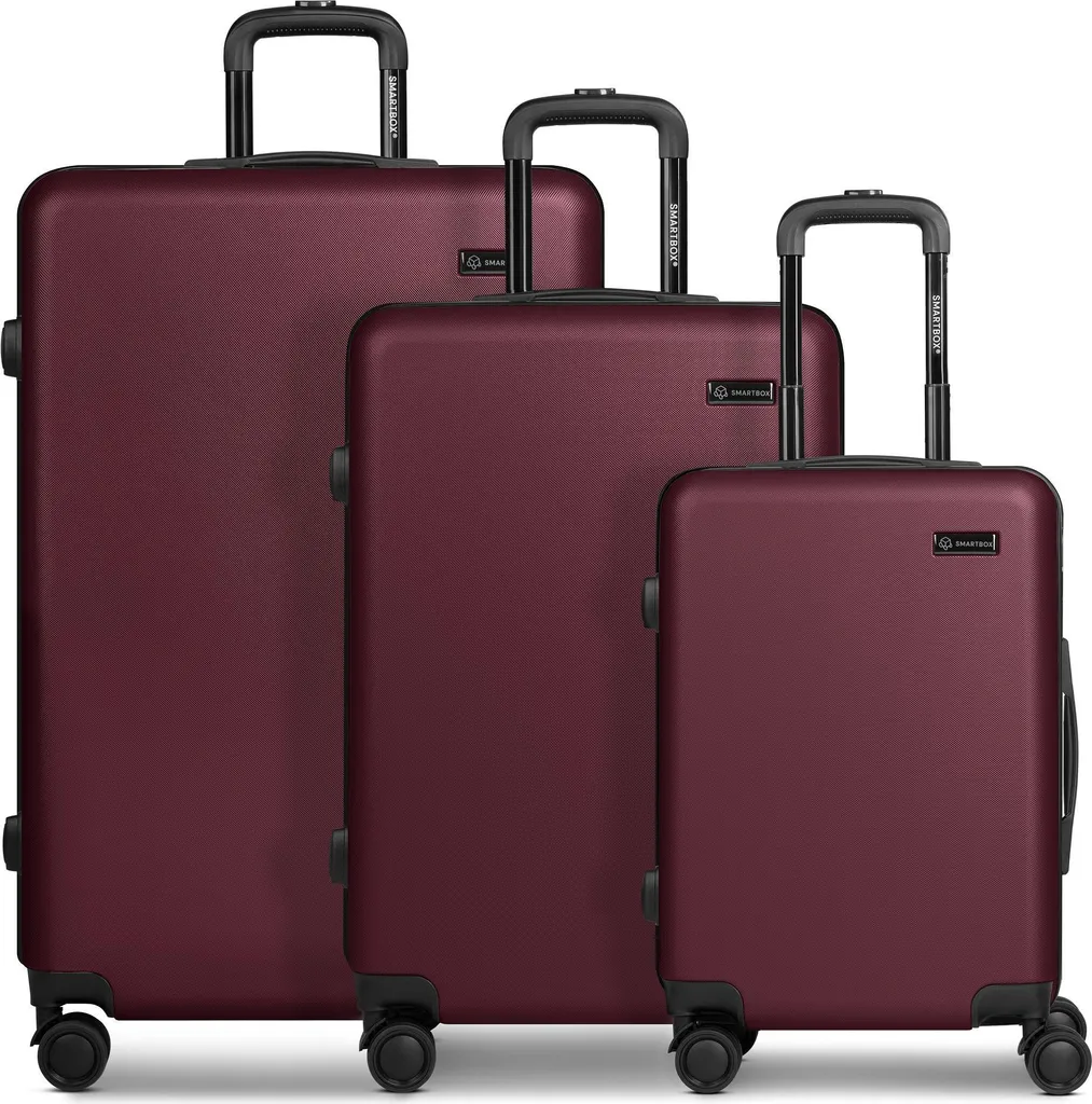 Set de 3 valises SMARTBOX Edition 05 Trolley Rigides Burgundy Bordeaux