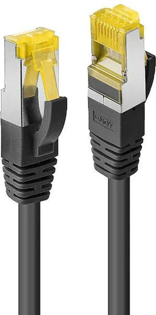 Pack Réseau 10 Câbles LINDY Cat.7 2m Noir LSZH pour Baie de Brassage