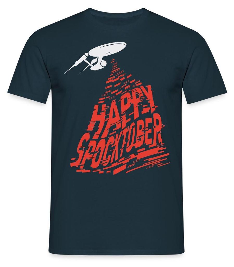 Spreadshirt Star Trek Halloween Happy Spocktober Männer T-Shirt, S, Navy
