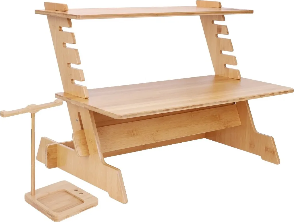 Bureau en bambou réglable pour mal de dos : solution travail ergonomique
