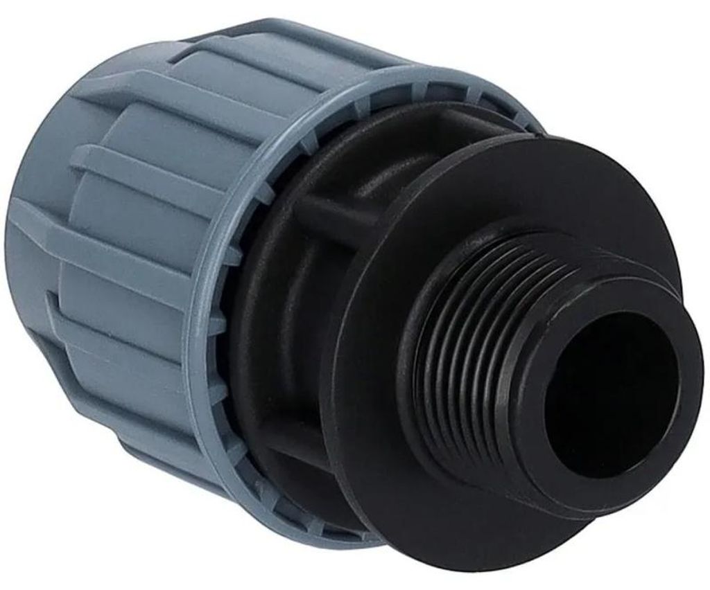 Jason PP-Klemmverbinder mit AG, Ø 63 mm x 2 1/2 Zoll - DVGW Produktbild 