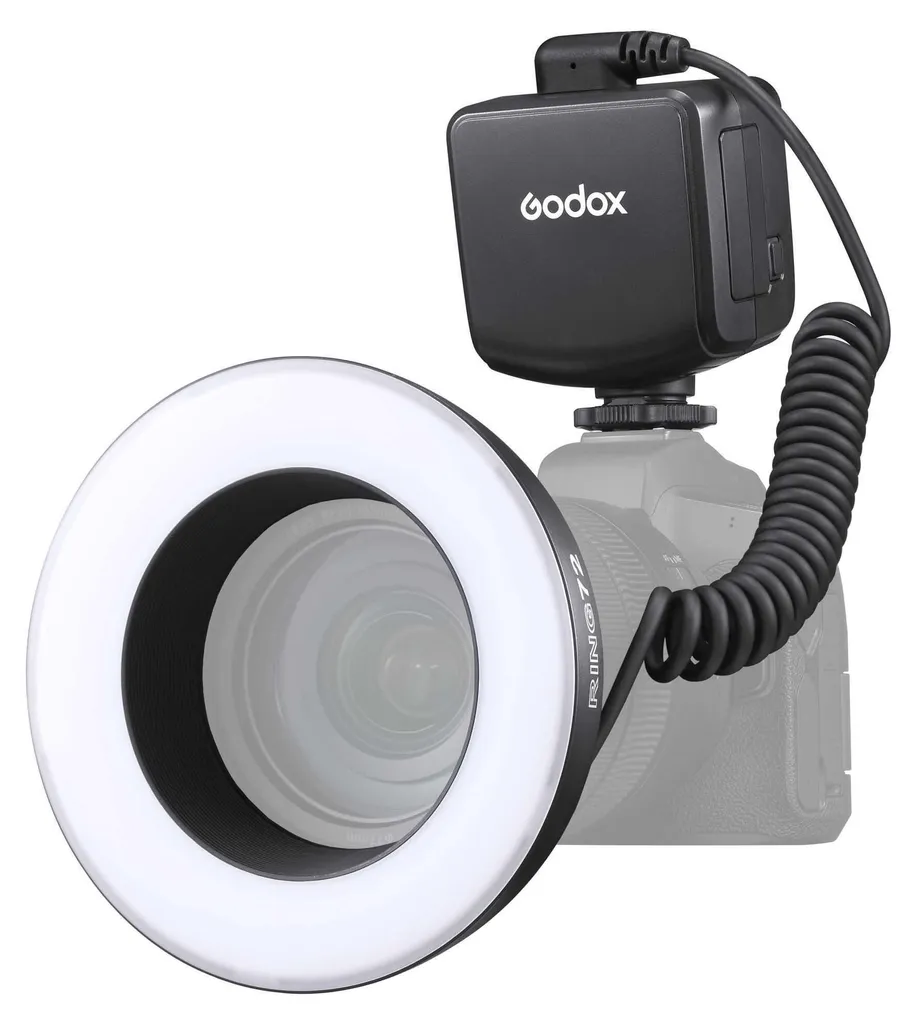 Godox MF-R76 Macro Ringblitz Flash sans ombre pour photos de près nettes