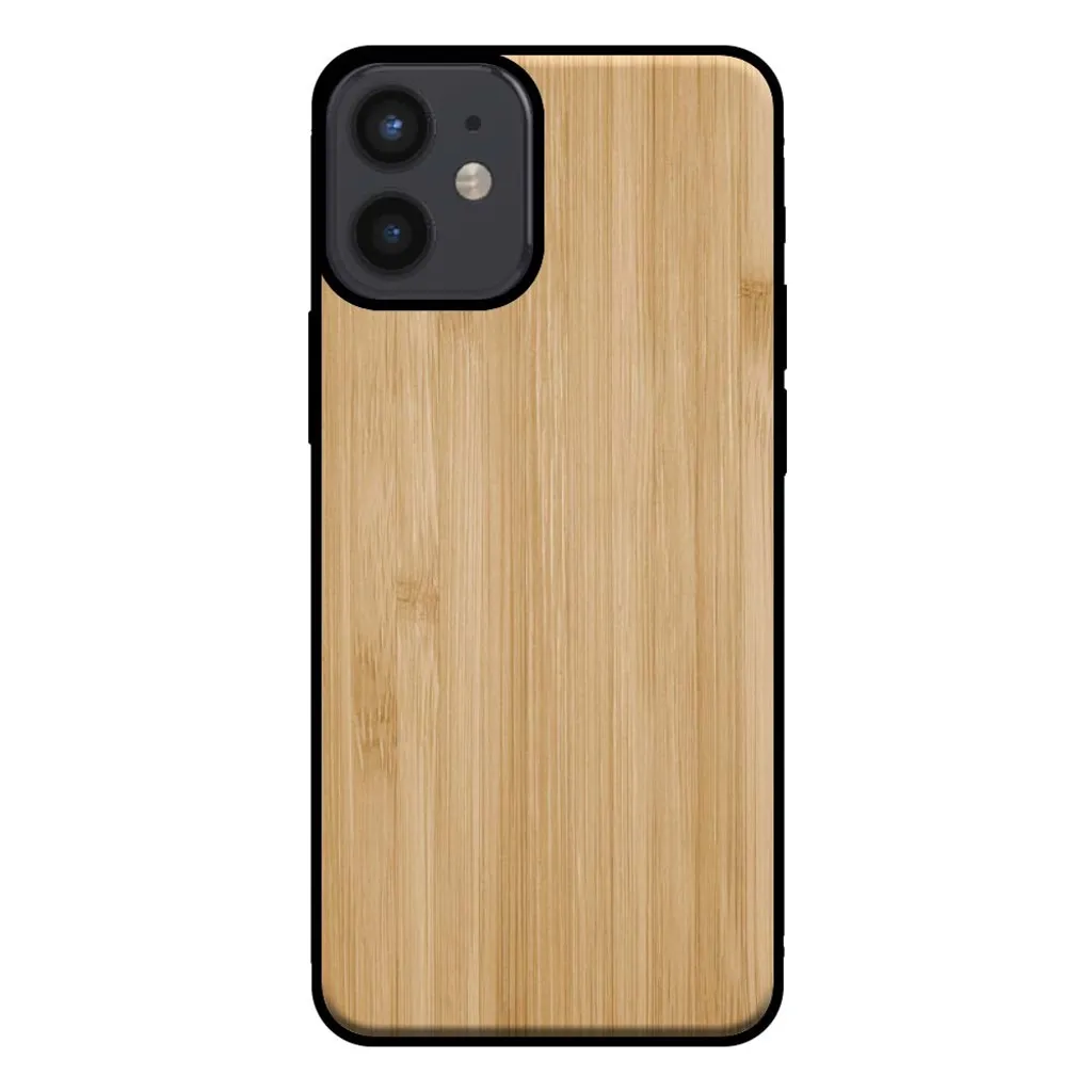 Cover Legno iPhone 12 Mini Smartphonica | Backcover Marrone Bambù