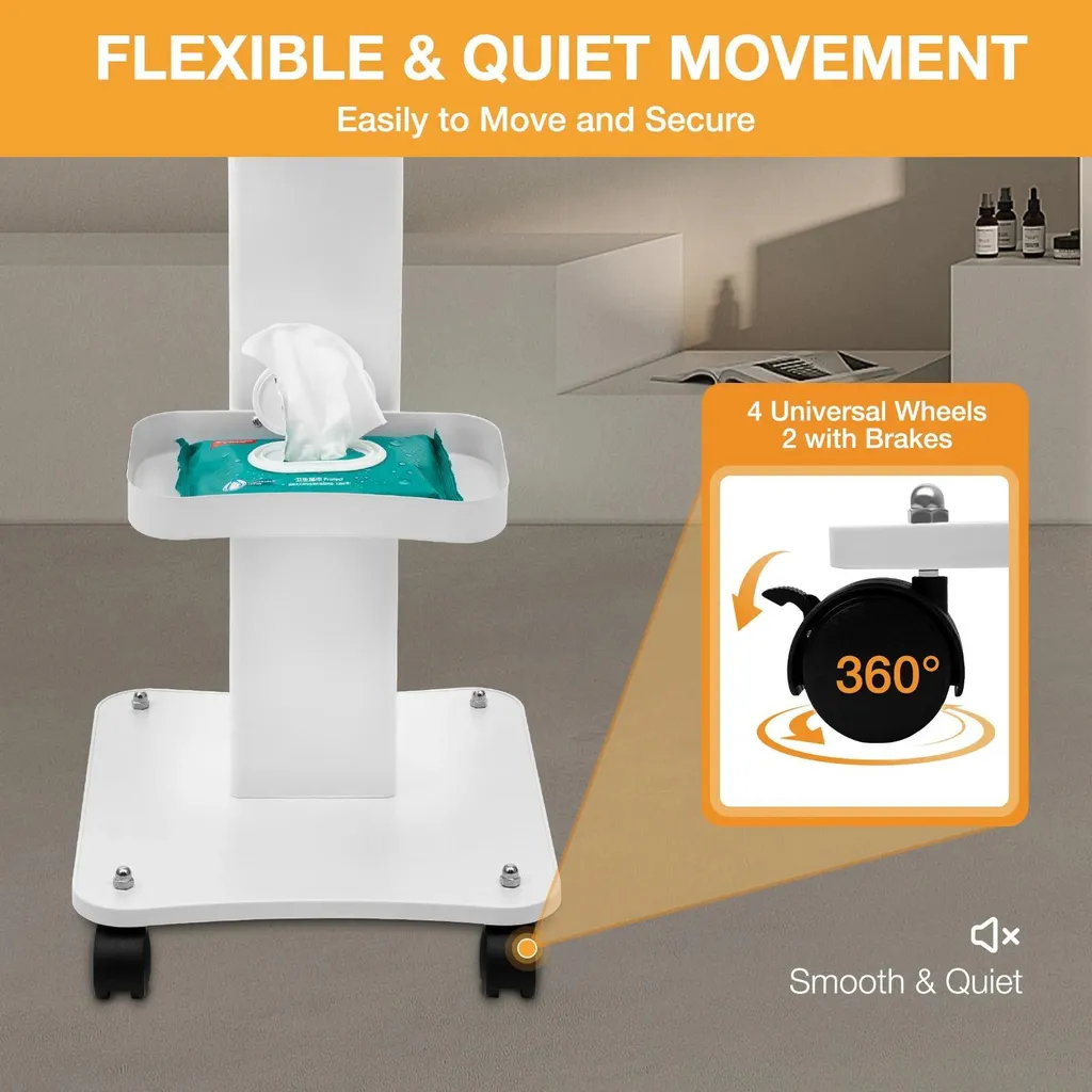 Desserte mobile de rangement pour matériel de soins - Support Blanc - 10