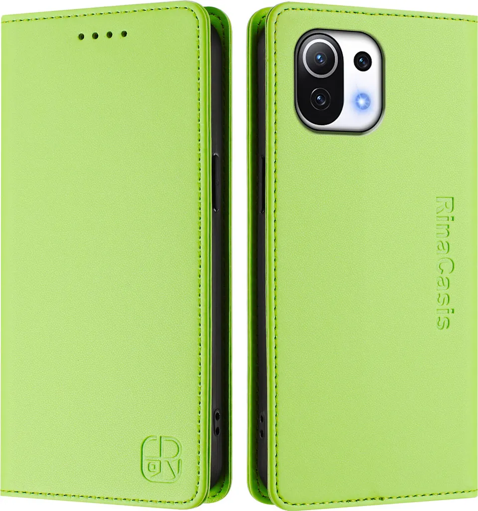 Custodia Flip Xiaomi Mi 11 Lite 5G Verde - Portafoglio e Supporto - 2