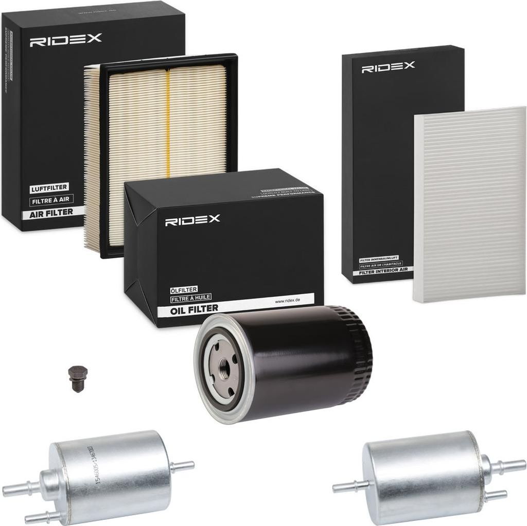 RIDEX Filterset Inspektionspaket Filtersatz für AUDI A4 Avant (8ED, B7) A4 Avant (8E5, B6) A4 Limousine (8E2, B6) A4 Limousine (8EC, B7) A4 Cabrio