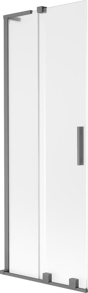 Mexen Velar L Badewannenfaltwand 2-teilig verschiebbar 70 x 150 cm, matt, Gun Metal - 896-070-003-31-95