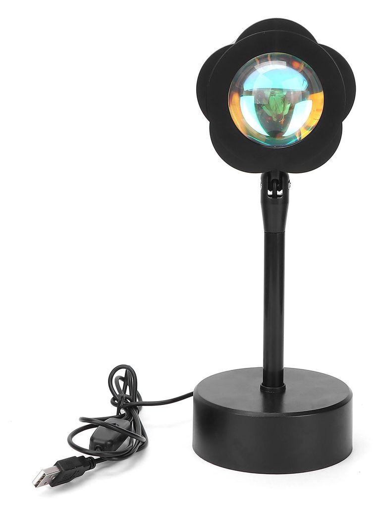 Sonnenuntergangsprojektionslampe, 180¡ã drehbar, USB-Kabel, LED-Stimmungslicht für Raumdekoration, Fotografie, Sonne