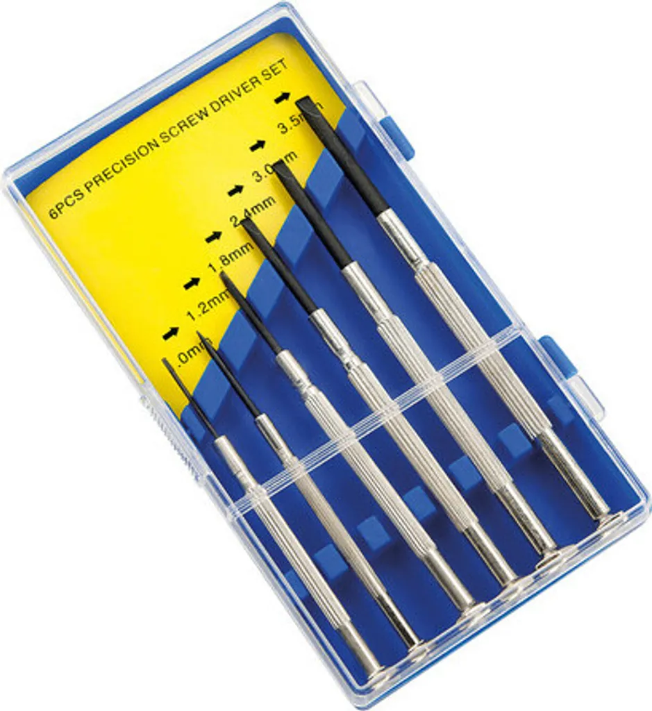 Set di 6 microcacciaviti con bordo tagliente