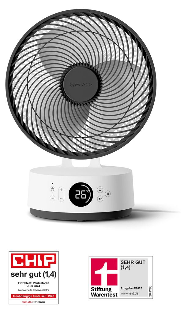 Meaco Sefte® 10 Tischventilator 25,4 cm, flüsterleise ab 25 Produktbild 