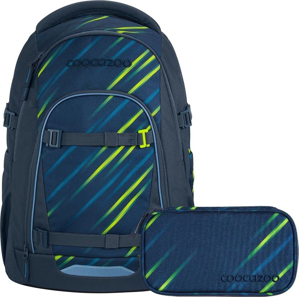 Coocazoo Mate Fast Lime Schulrucksack Set 2tlg.