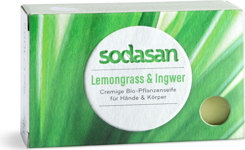 Sodasan Feste Seife Lemongrass & Ingwer 0,1kg (1er Pack) Produktbild 