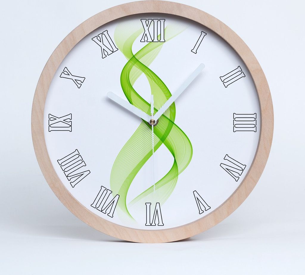 Holzuhr 25fi cm wanduhr - weiße Spitzen - koloroweale