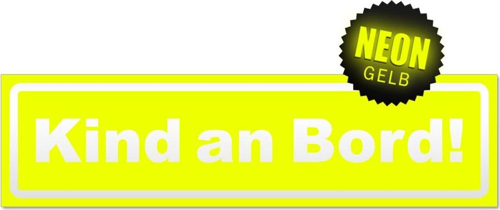 Kind an Bord! Invertiert Magnetschild Schild magnetisch