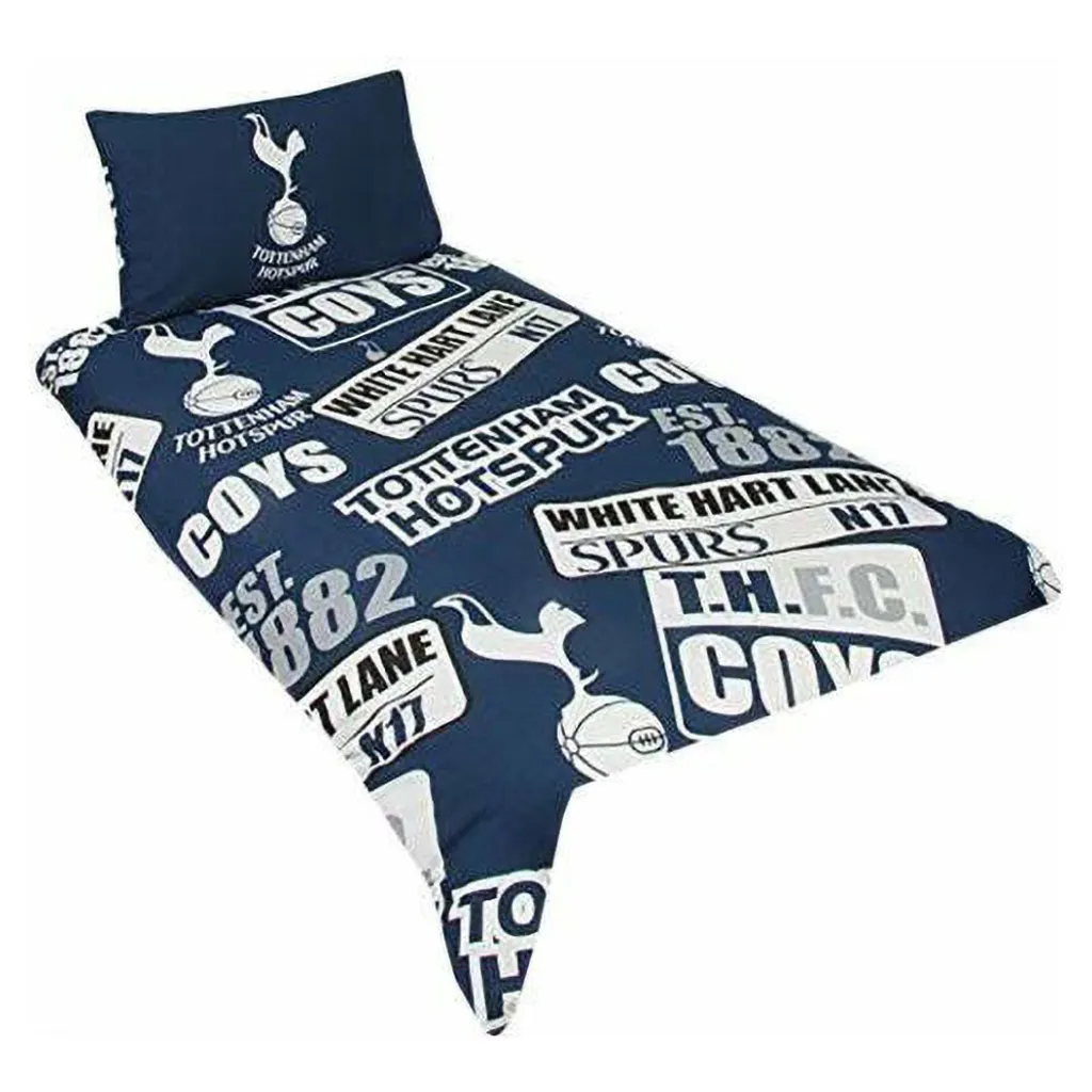 Parure de Lit Tottenham Hotspur Colorée - Motif Patch Multi-Logo BS1084