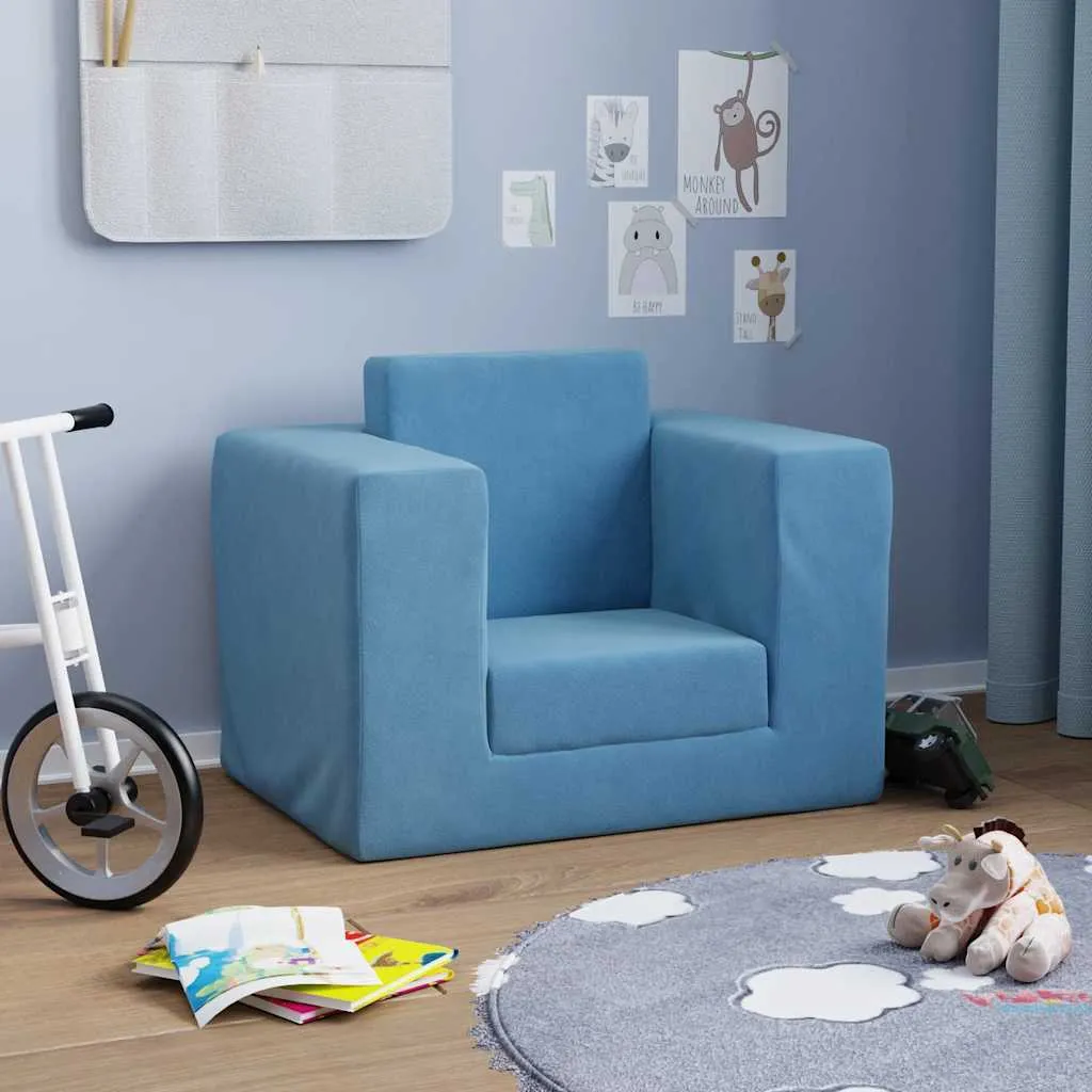 Analisi Divano Bambini SYFAX™ Blu Peluche: Qualità e Praticità