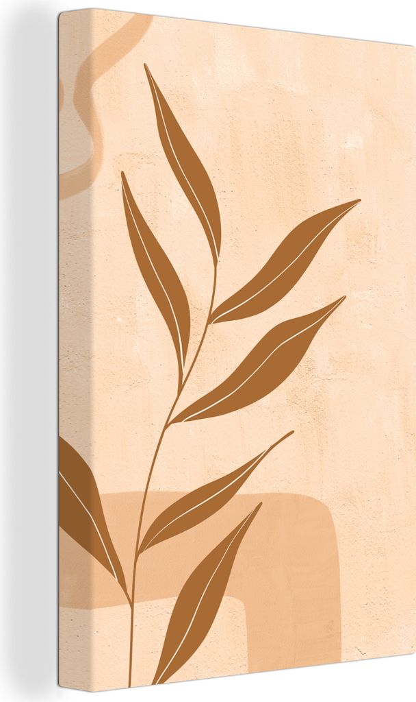 OneMillionCanvasses - Leinwandbilder - 90x140 cm, Pflanze - Blätter - Pastell - böhmisch, Wandbilder Kunstdruck Wanddekoration - Foto auf Leinw...