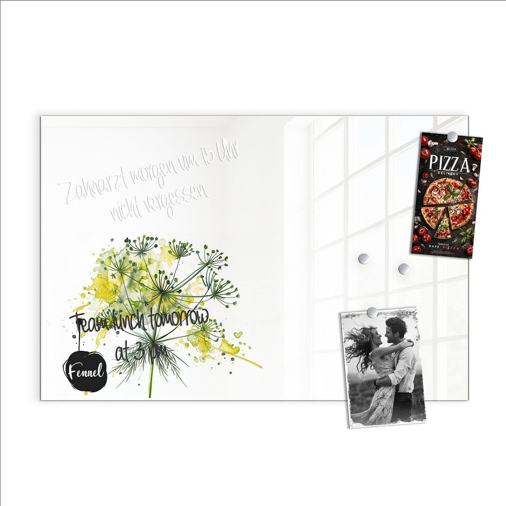 Magnettafel 60x40cm Pinnwand Whiteboard beschreibbar - Fennel Kunstwerk