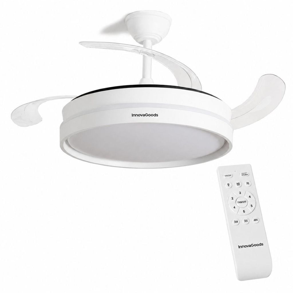 Stropný ventilátor s osvetlením InnovaGoods, tichý, s Obrázok produktu 