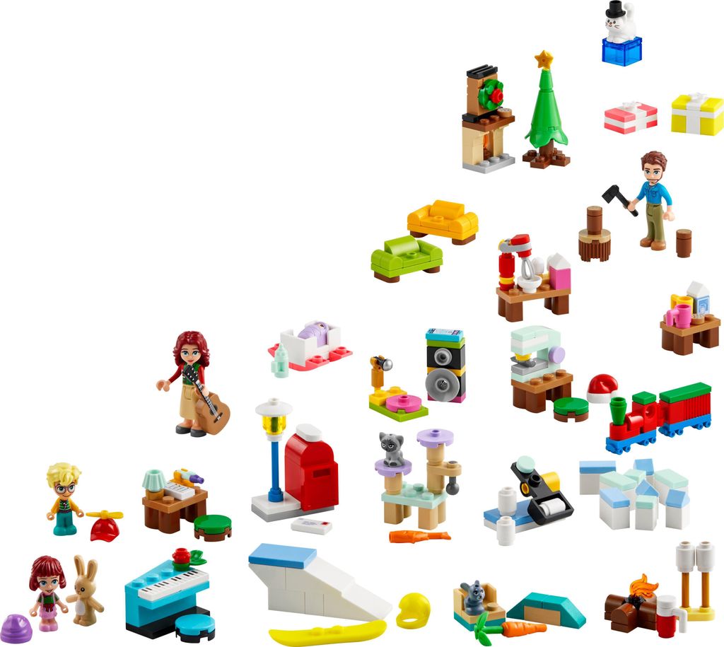LEGO Friends Adventskalender 2024, vorweihnachtliches Produktbild 2