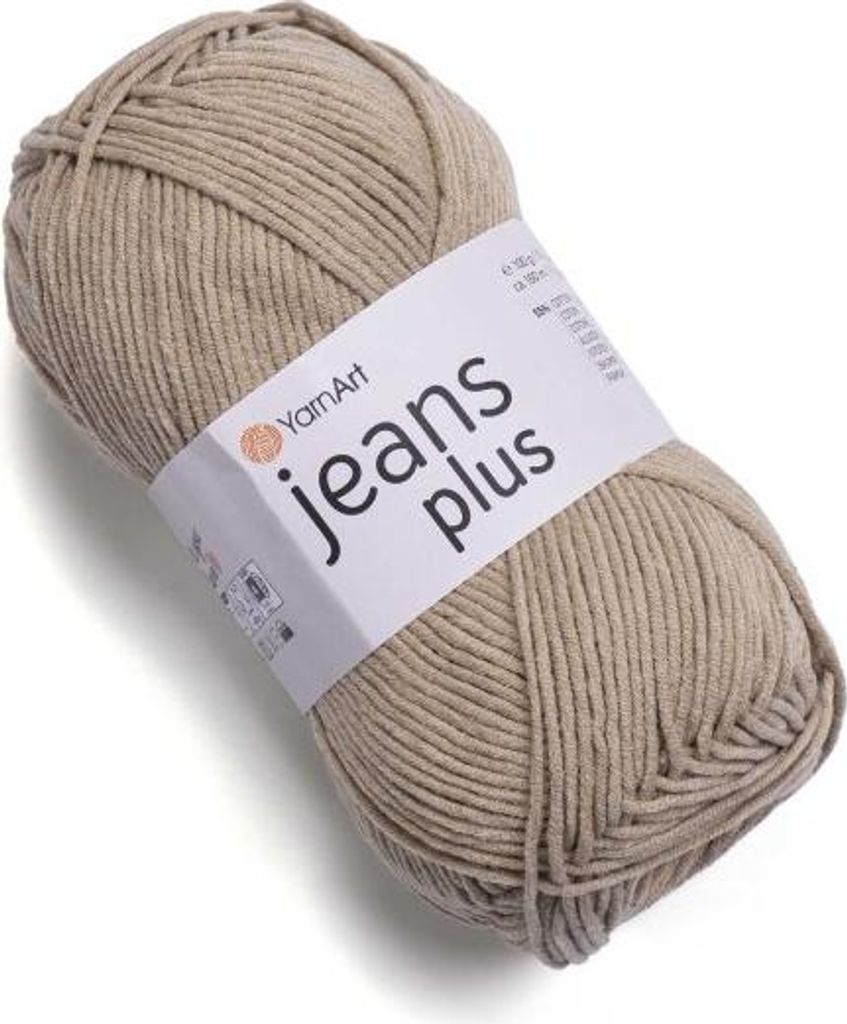 YarnArt Jeans Plus 48 Beige – Weiche Baumwollmischung, Produktbild 