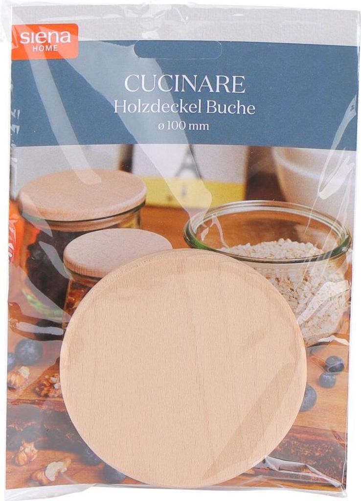SIENA HOME Holzdeckel CUCINARE 60mm Weck, Buche m.Silikonring