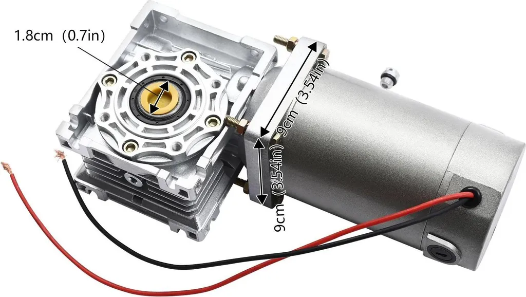 Réducteur à vis sans fin 12V 200W idéal pour treuil et domotique