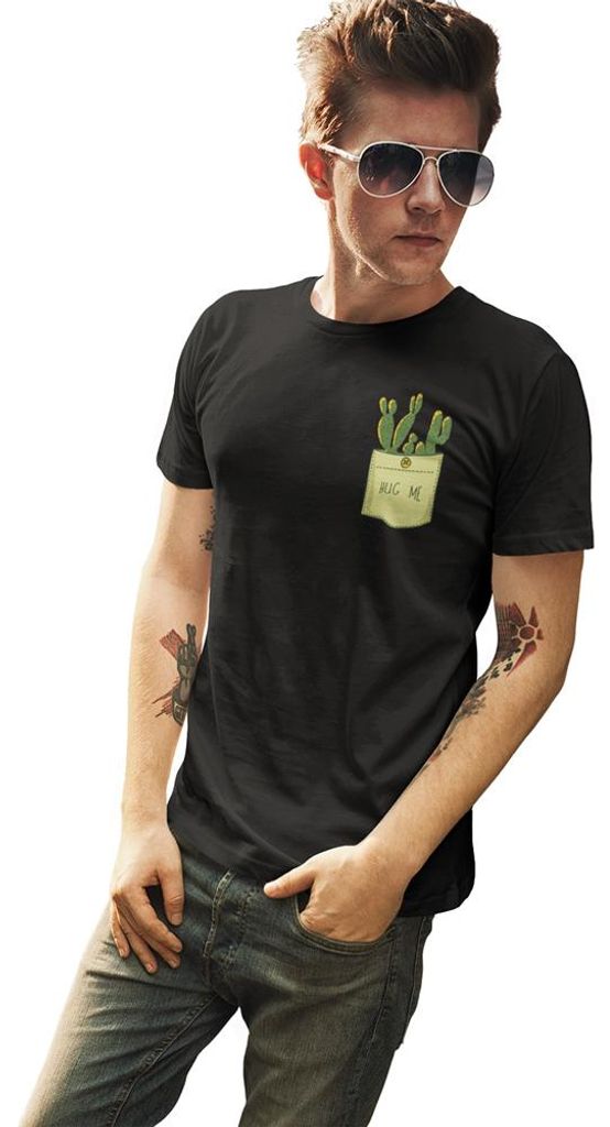 D&B Uni Polo PO00005 Cactus Pocket Schwarz-Größe M