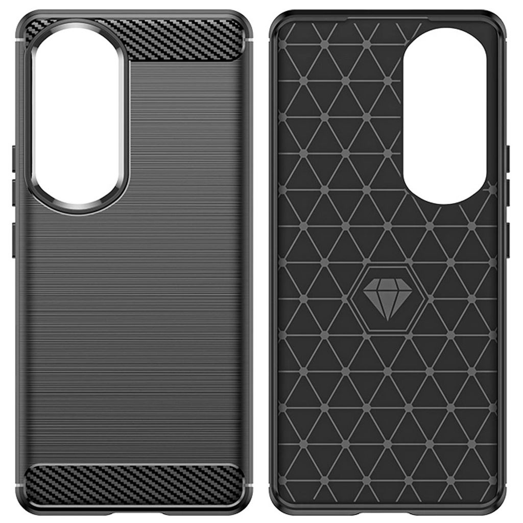 Carbon Case für Honor 90 Pro - Schwarz