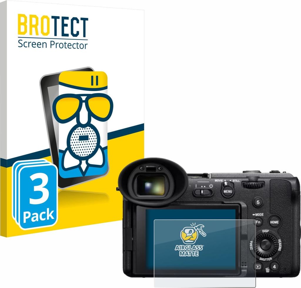3x BROTECT Entspiegelungs Schutzglas für Sony Cinema Line FX2 Schutzfolie Panzer Folie Glas Display Schutz matt